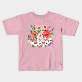 watercolor floral arrangement 2020 design Kids T-Shirt